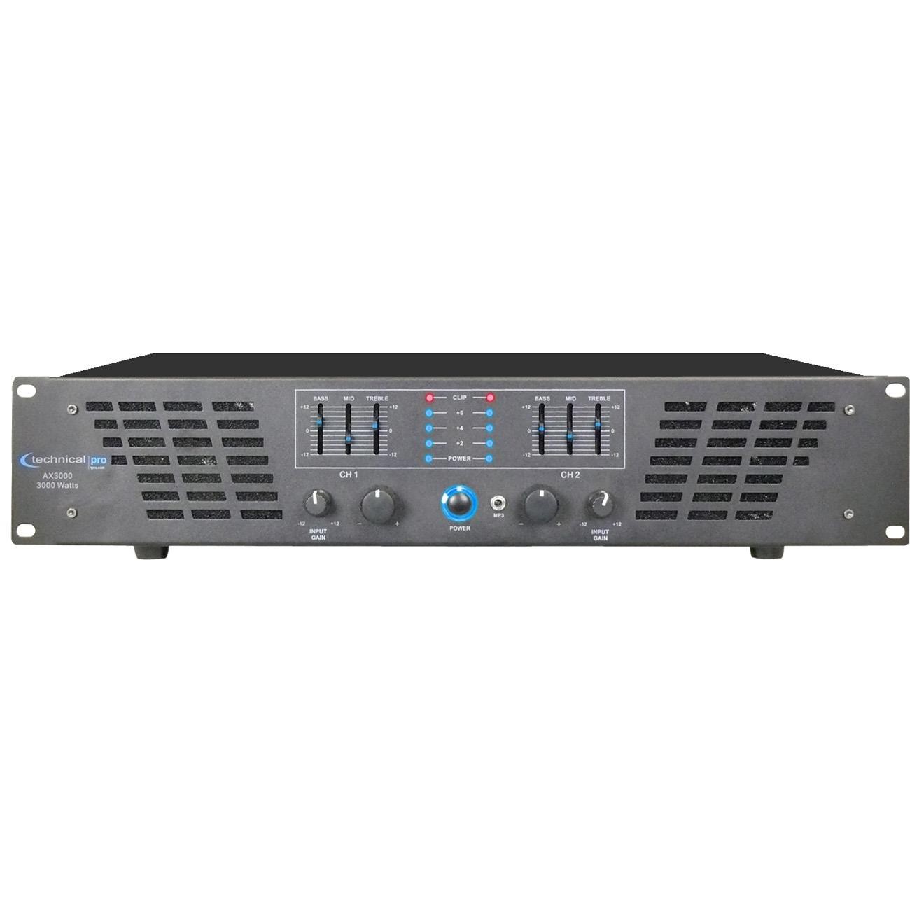 Technical Pro AX3000 Professional 2 Channel 3000 Watts Amplifier New