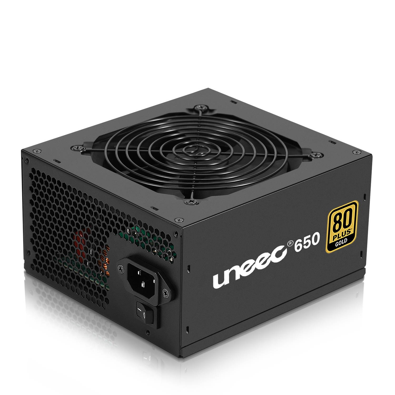 Power Supply 650W G Continuous output 80+ Plus Gold Certified ATX Computer PC PSU w/ Silent Fan 33dbm maximum, STI Crossfire Game, Dual CPU, Active PFC Auto Adapter f/ Gaming Server Workstation