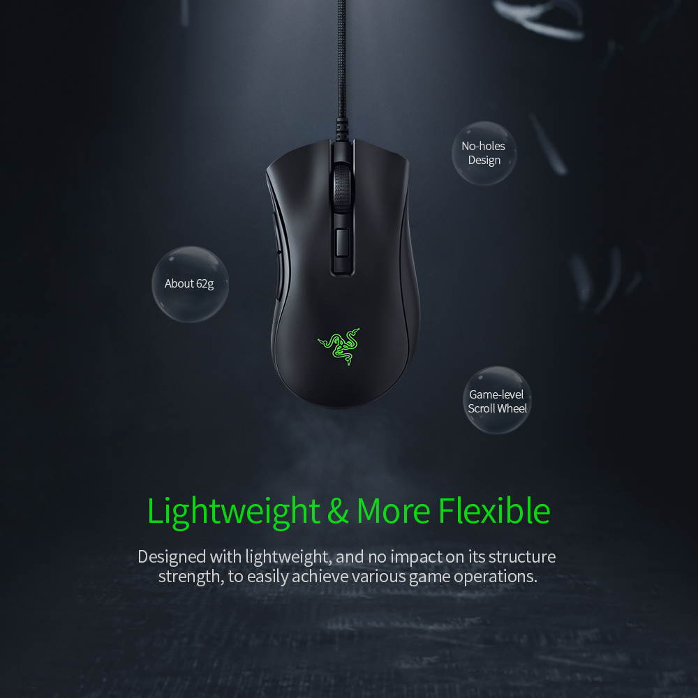Razer deathadder v2 mini wired gaming mouse 8500dpi optical sensor paw3359 chroma rgb mice 6 programmable ergonomic buttons
