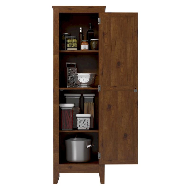 Hagar Single Door Storage Pantry Cabinet Pine - Room and Joy