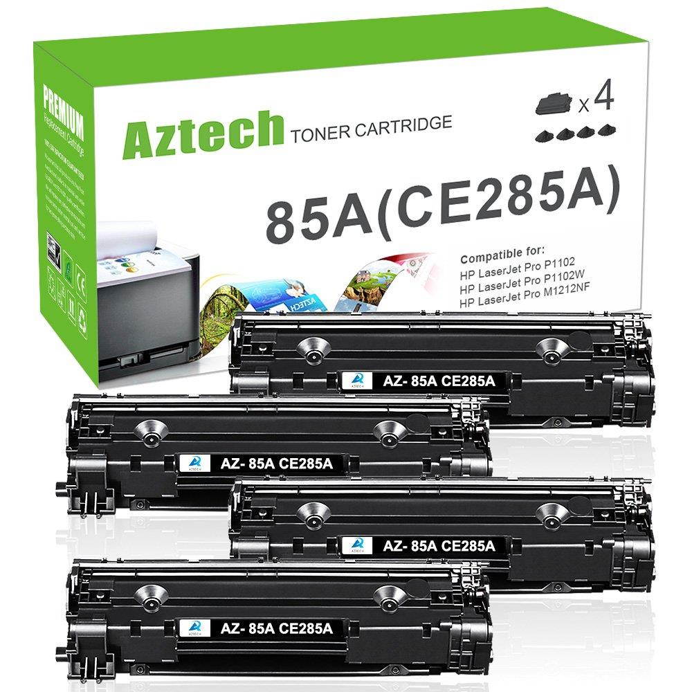 Compatible Toner Cartridge Replacement for CE285A 85A CE285 Laserjet Pro P1102W M1212nf M1217nfw P1100 M1210 (Black, 4-Pack)