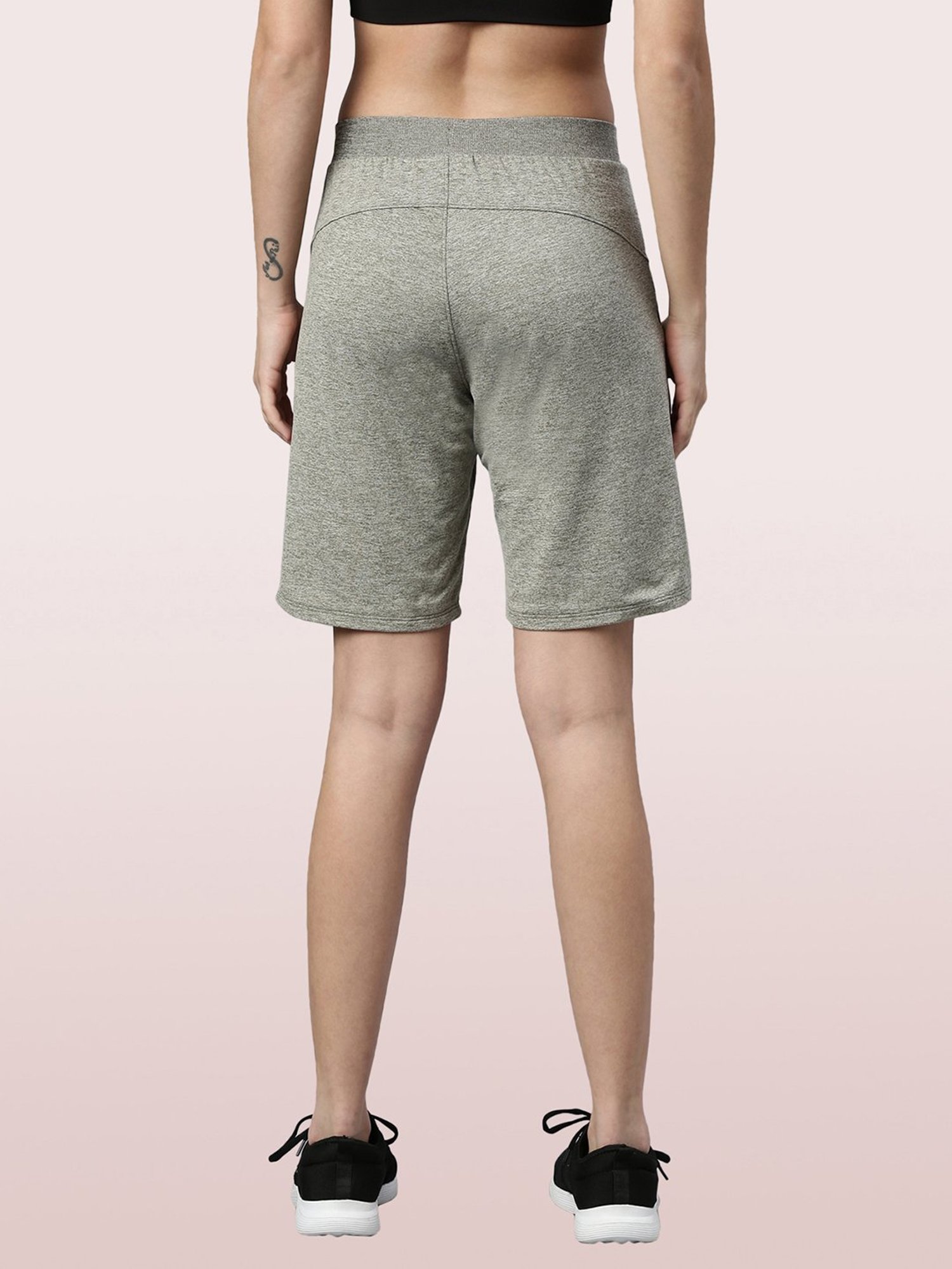 Enamor Grey Relaxed Fit Shorts