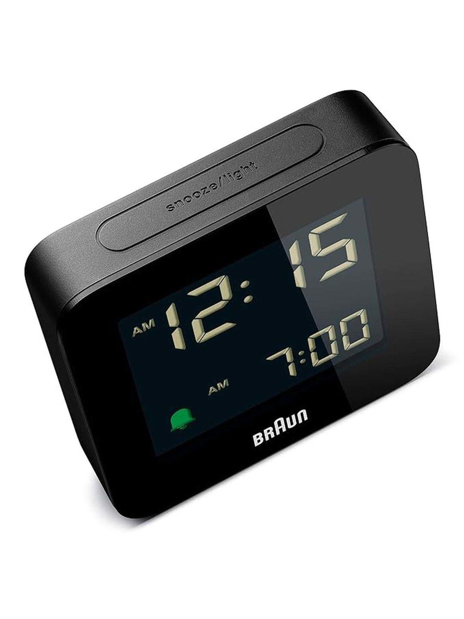 Braun Black Digital Radio Controlled Travel Alarm Clock