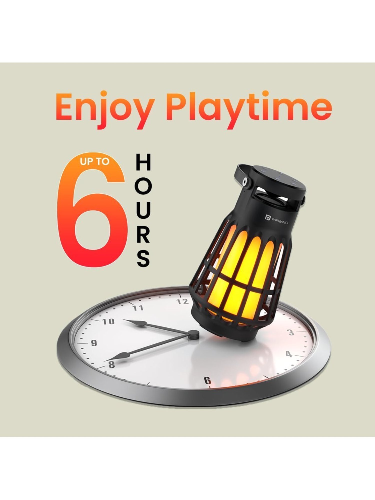 Portronics Dash 6, 15W Bluetooth Speaker with in Built White Noise Machine & LED Night Lamp (Black)