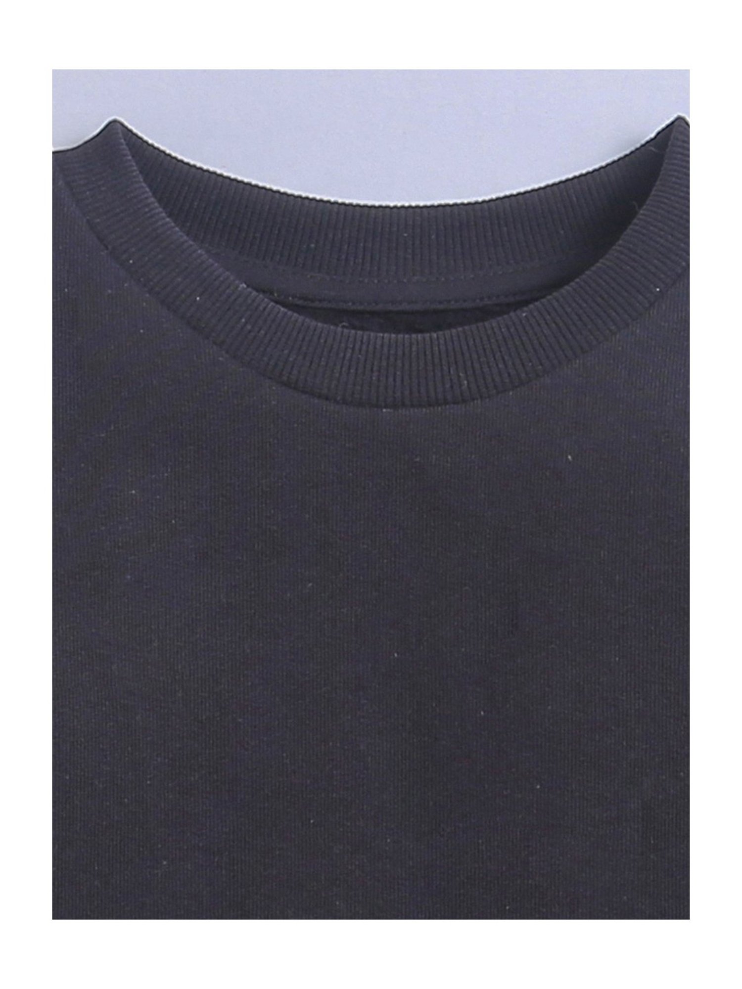 Nino Bambino Kids Black Solid Full Sleeves Sweatshirt