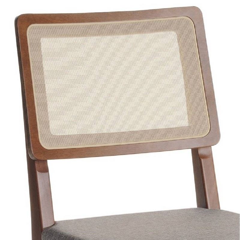 2pc Pell Dining Chair Maple Cream/Gray - Manhattan Comfort