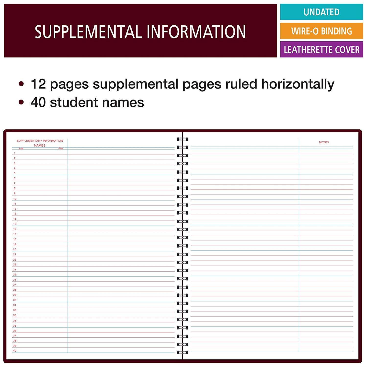 Class Record Book Unstructured.set it up to record grades your way! 40 student names (Excello)