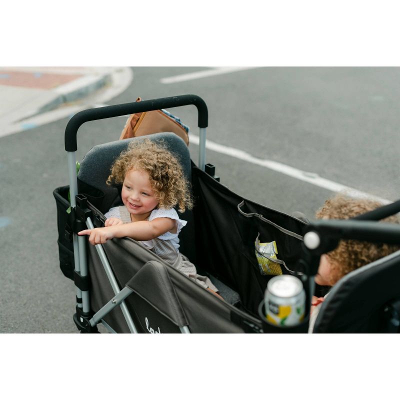 Larktale Caravan Stroller Wagon Chassis with Canopies - Byron Black