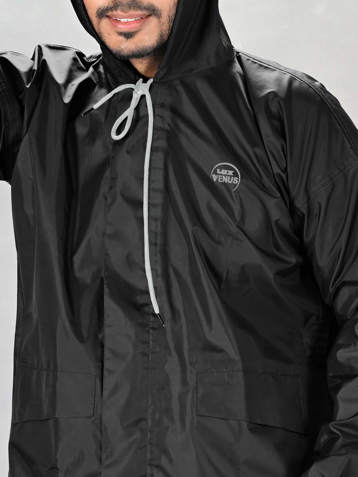 Wildcraft Red & Maroon Regular Fit Colour Block Rainwear Jacket