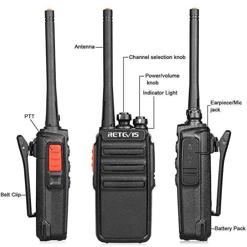 H-777S Long Range Walkie Talkies,2 Way Radios for Adults,Rechargeable Two Way Radio,VOX Hands Free Durable Strong Signal,Security Church School Business (10 Pack)