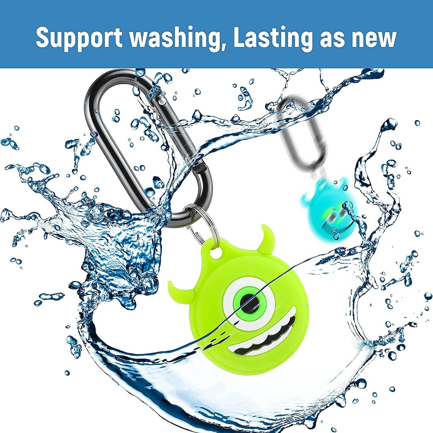 3 Pcs AirTags case,2021wireless GPS Location Tracker Air Tag for case, Silicone Case for AirTag Finder,3D Cartoon Animal Fashion Character Silicone Cartoon