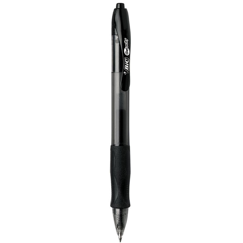 BIC Gelocity Retractable Gel Pen, 0.7 mm Medium Tip, Black, pk of 24