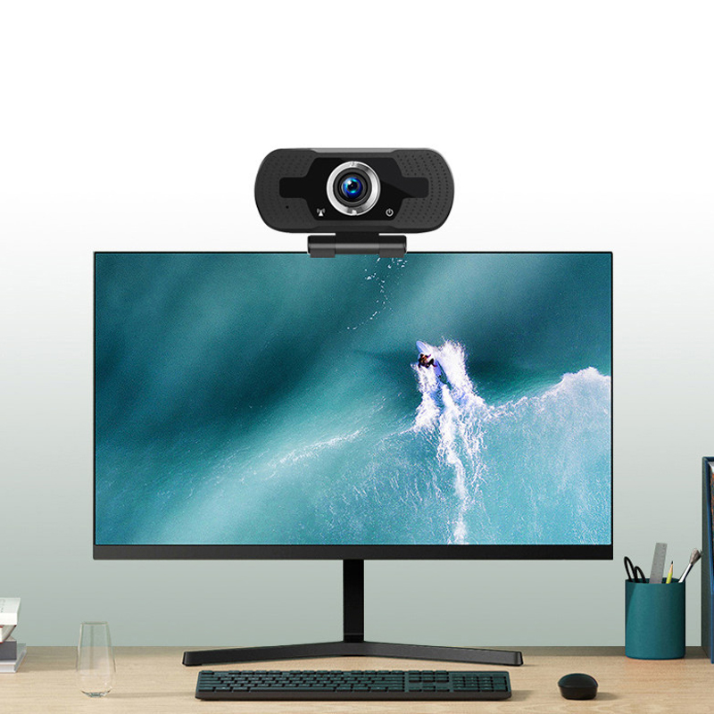 1080P webcam for PC, full HD computer camera with cover, USB web cam with microphone, cover, streaming camera for Skype, Streaming, teleconference etc.