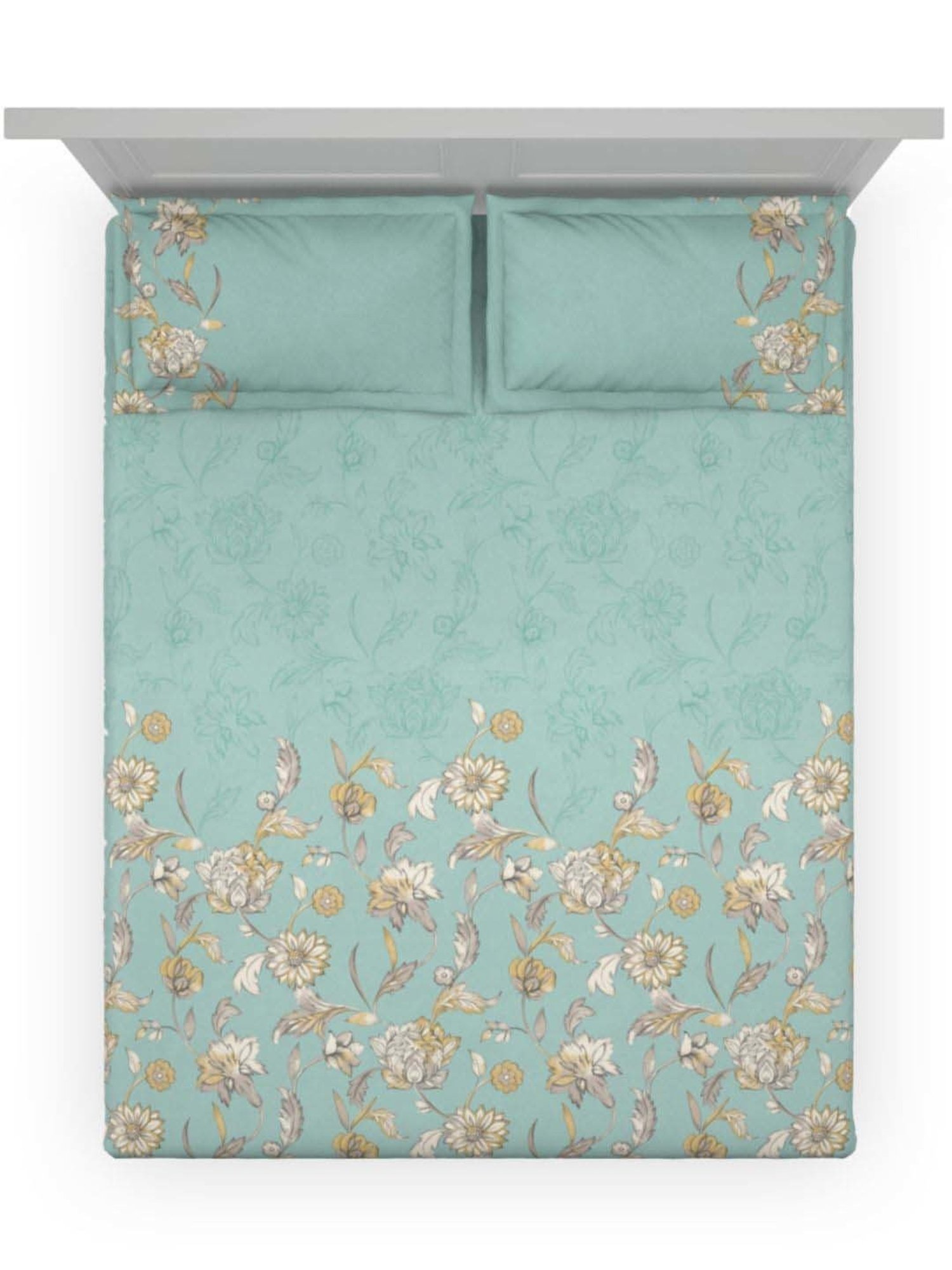 Maspar Purple 100% Cotton 200 TC Bed Sheet Set