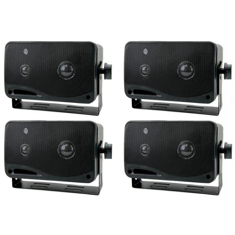 4) New PYRAMID 2022SX 3.25" 200w 3-Way Car Audio Mini Box Speakers System Inside