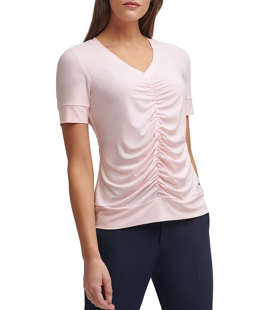 Joules Celina Short Sleeve V-Neck Knit Tee