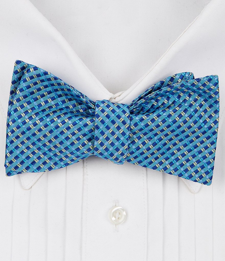 Cremieux Geo Weave Silk Bow Tie