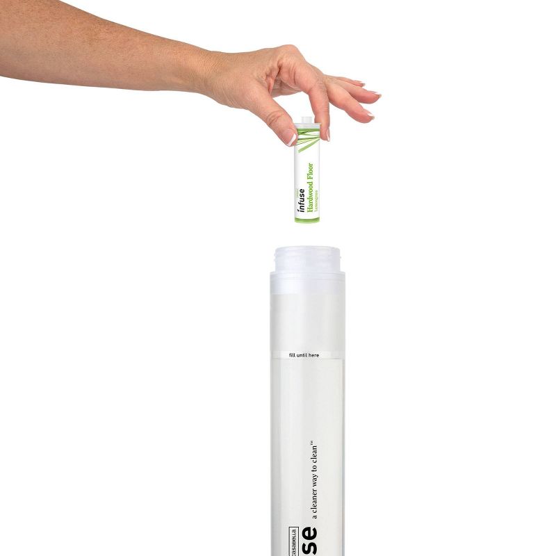 Casabella Infuse Hardwood Floor Spray Mop Kit - 1 Mop 1 Reusable Mop Pad 1 Floor Cleaner Concentrate - Lemongrass