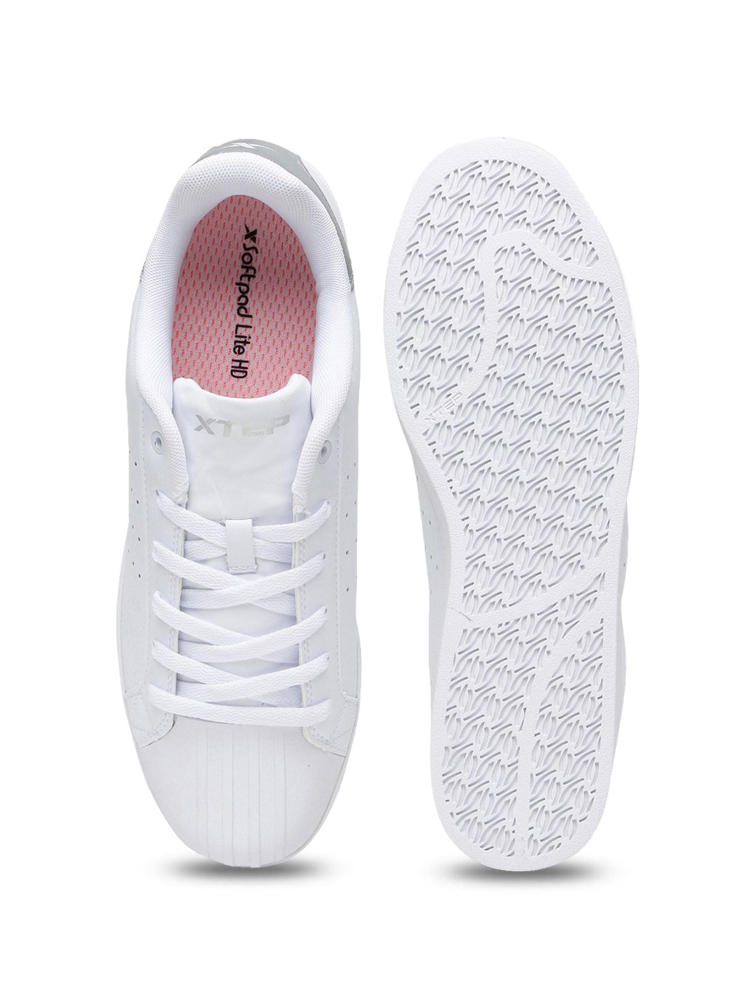 Xtep Men's Dynamic White Skateboarding Shoes