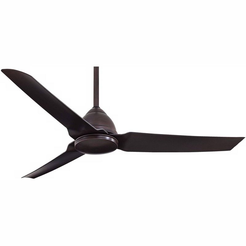 52" Casa Vieja Modern Rustic 3 Blade Ceiling Fan with Remote Brushed Nickel Natural Wood House Bedroom Living Room Home Kitchen