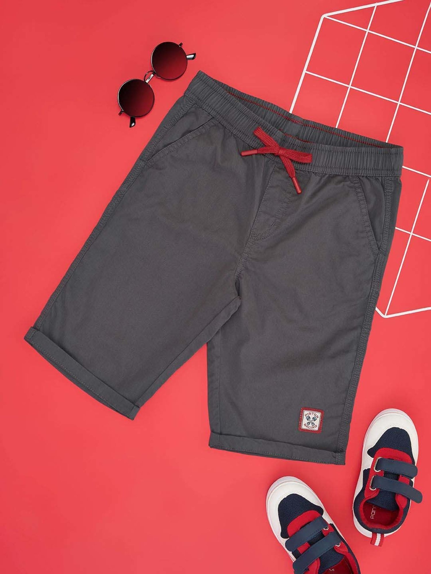 Pantaloons Baby Kids Dark Shadow Cotton Regular Fit Full Sleeves Short