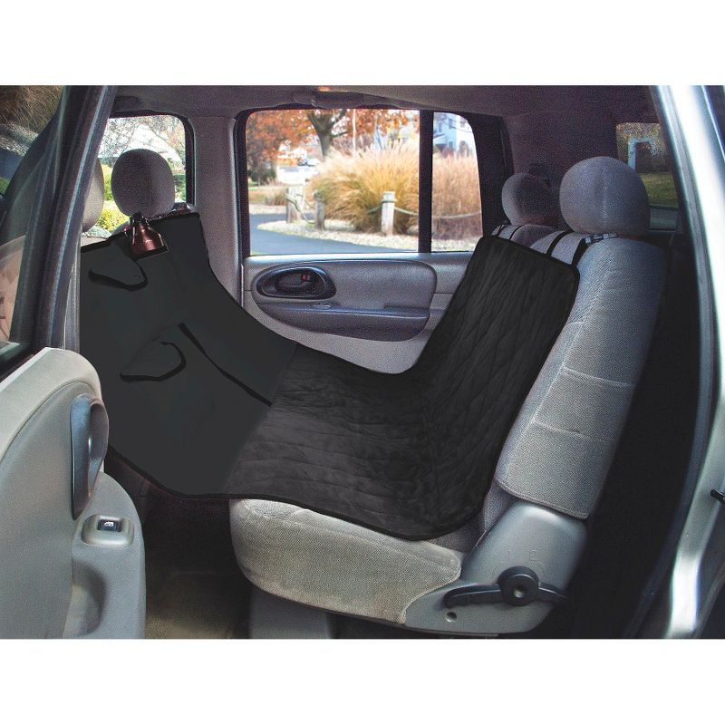 Yes Pets Quilt Suede Water Proof Hammock Dog Car Seat Cover - Black