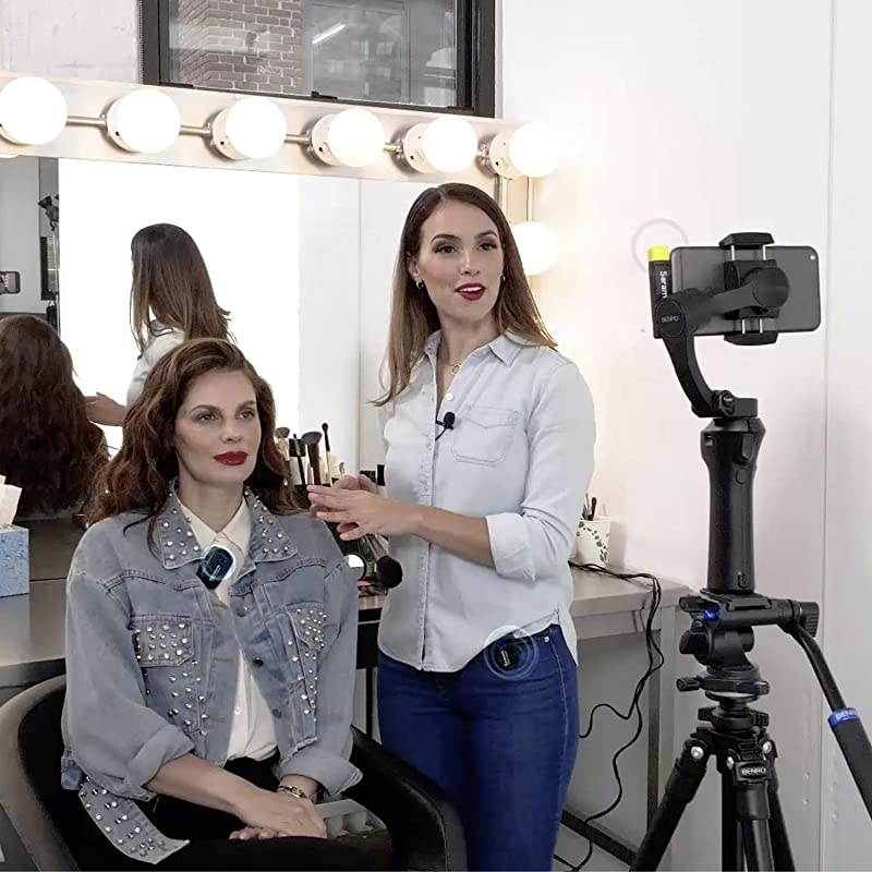 Blink500 B3 Wireless Lavalier Microphone System with Builtin Microphone Tramsmitter DualChannel MFi Certified Apple Lightning Connector Receiver for iPhone iPad