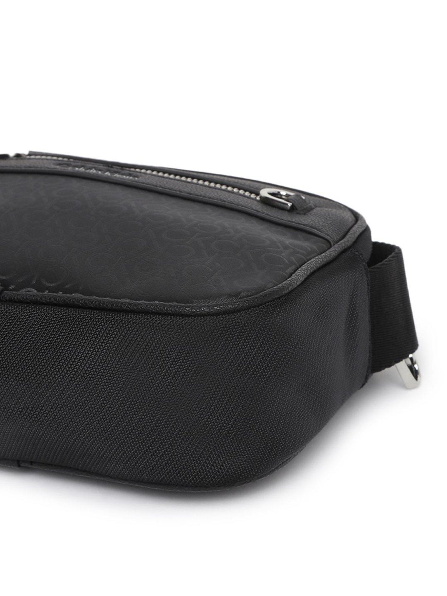 Calvin Klein Jeans Mono Black Logo Medium Cross Body Bag