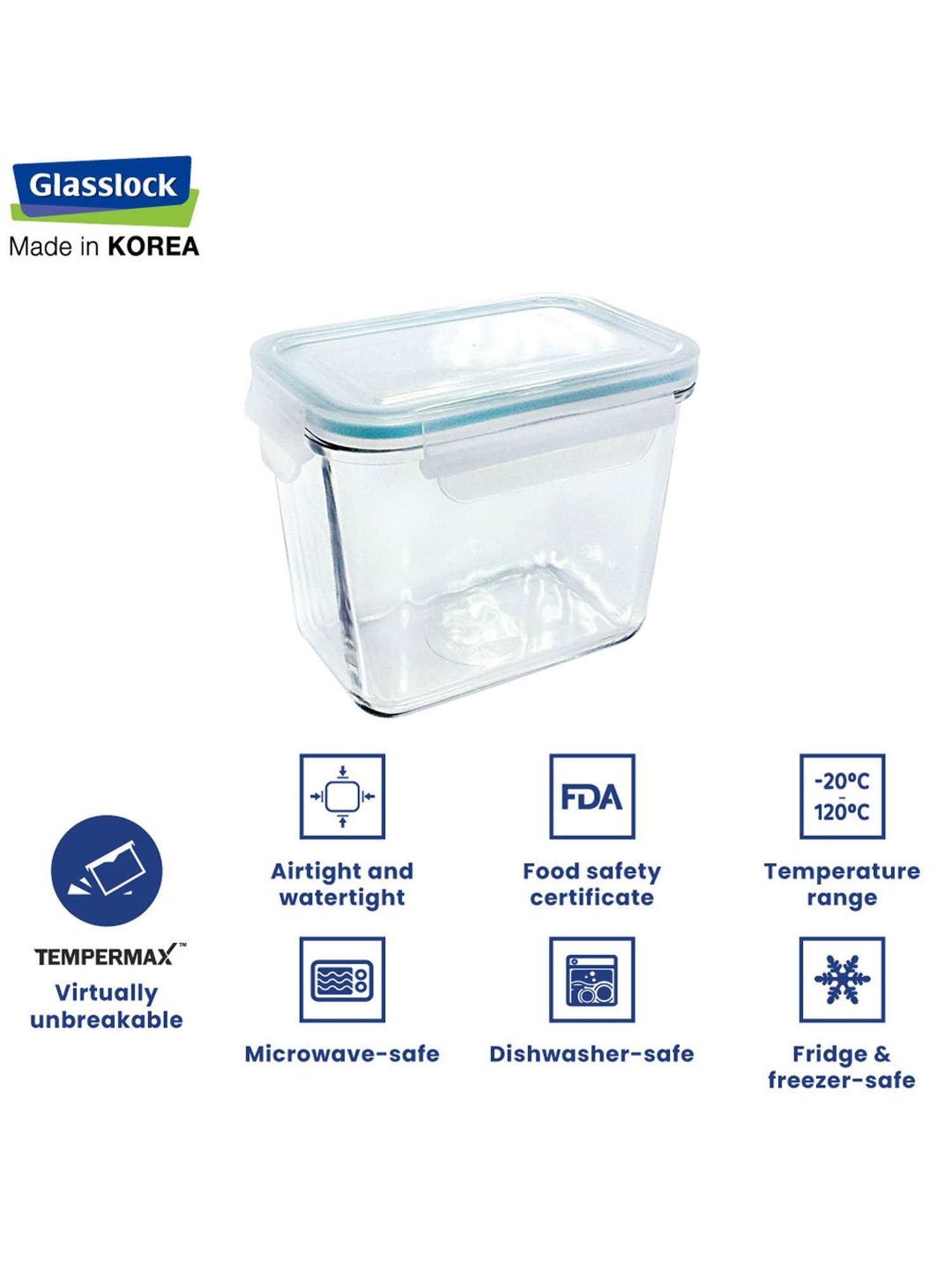 Borosilicate Glass Containers with Lids Microwave Safe Container for Glass Food Storage Containers