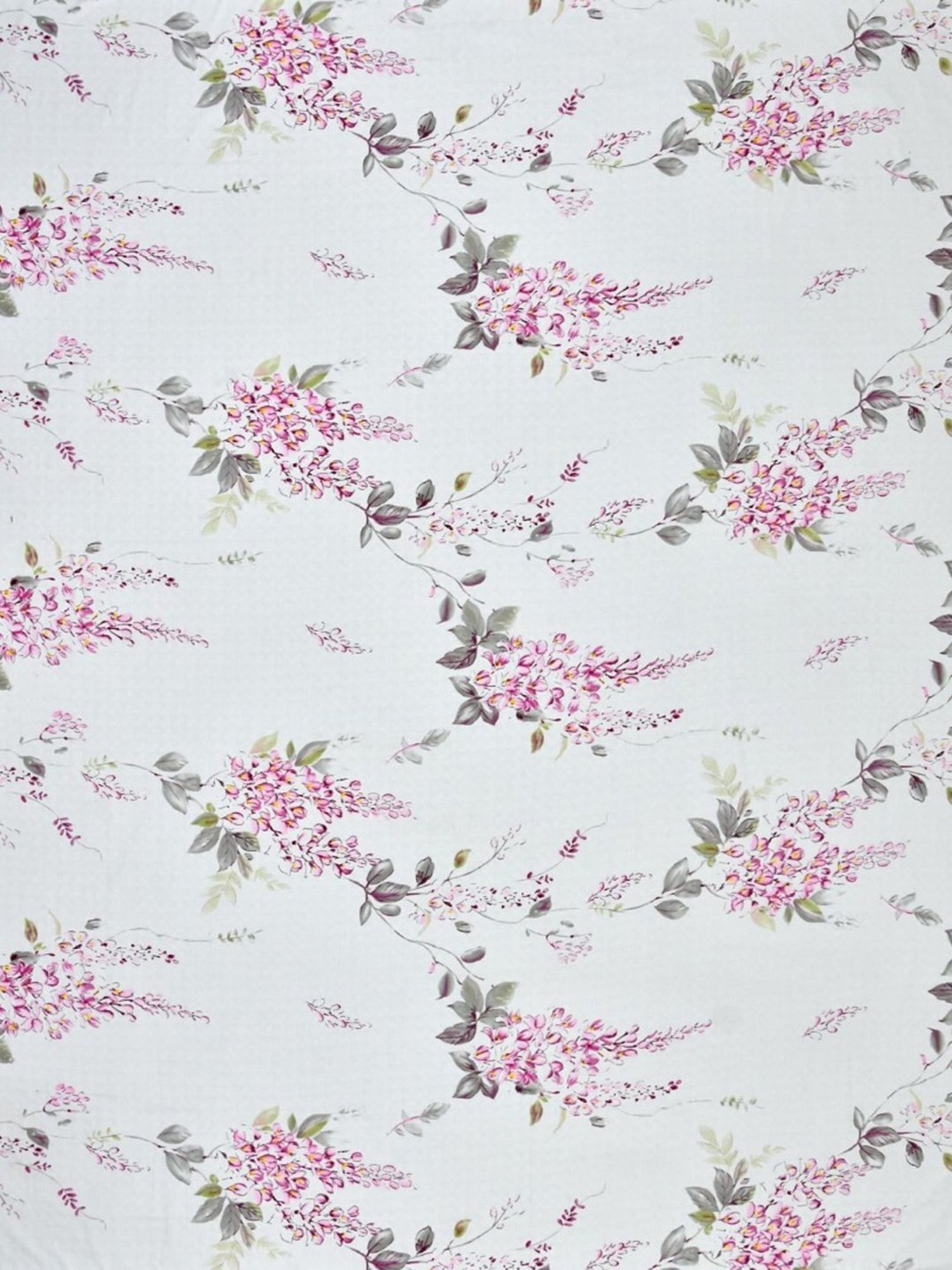 Haus & Kinder Garden Floral Magic White & Pink 186 TC Cotton Queen Bed Sheet with 2 Pillow Covers