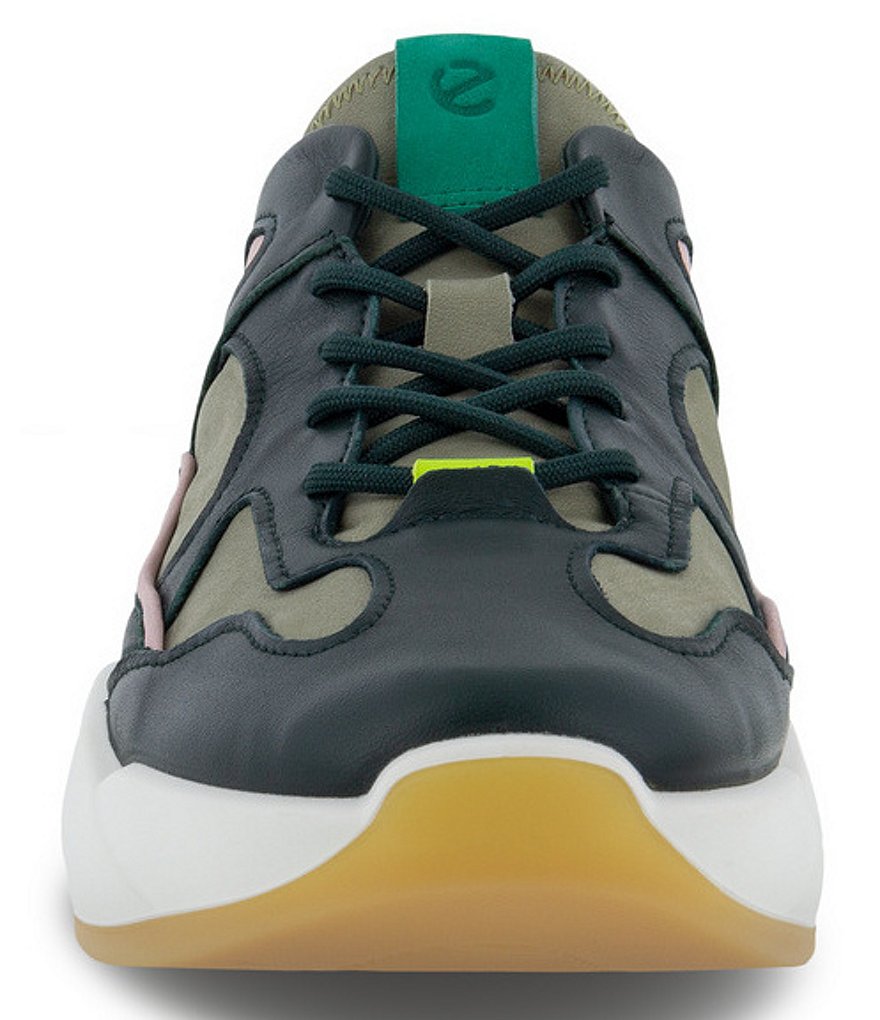 ECCO Chunky Leather And Suede Chunky Lace-Up Sneakers