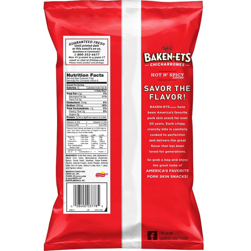 Baken-ets Hot N Spicy Chips 3oz