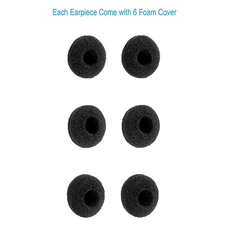 Wire Earhook Earpiece with Reinforced Cable for Motorola Radios BRP40 CP200 CP200D CP185 CLS1410 CLS1110 DTR650 RDU2020 RDU4100 RDU4160D RDU2080D RMU2040 RMU2080D CLS RMM RMU, G Shape Headset