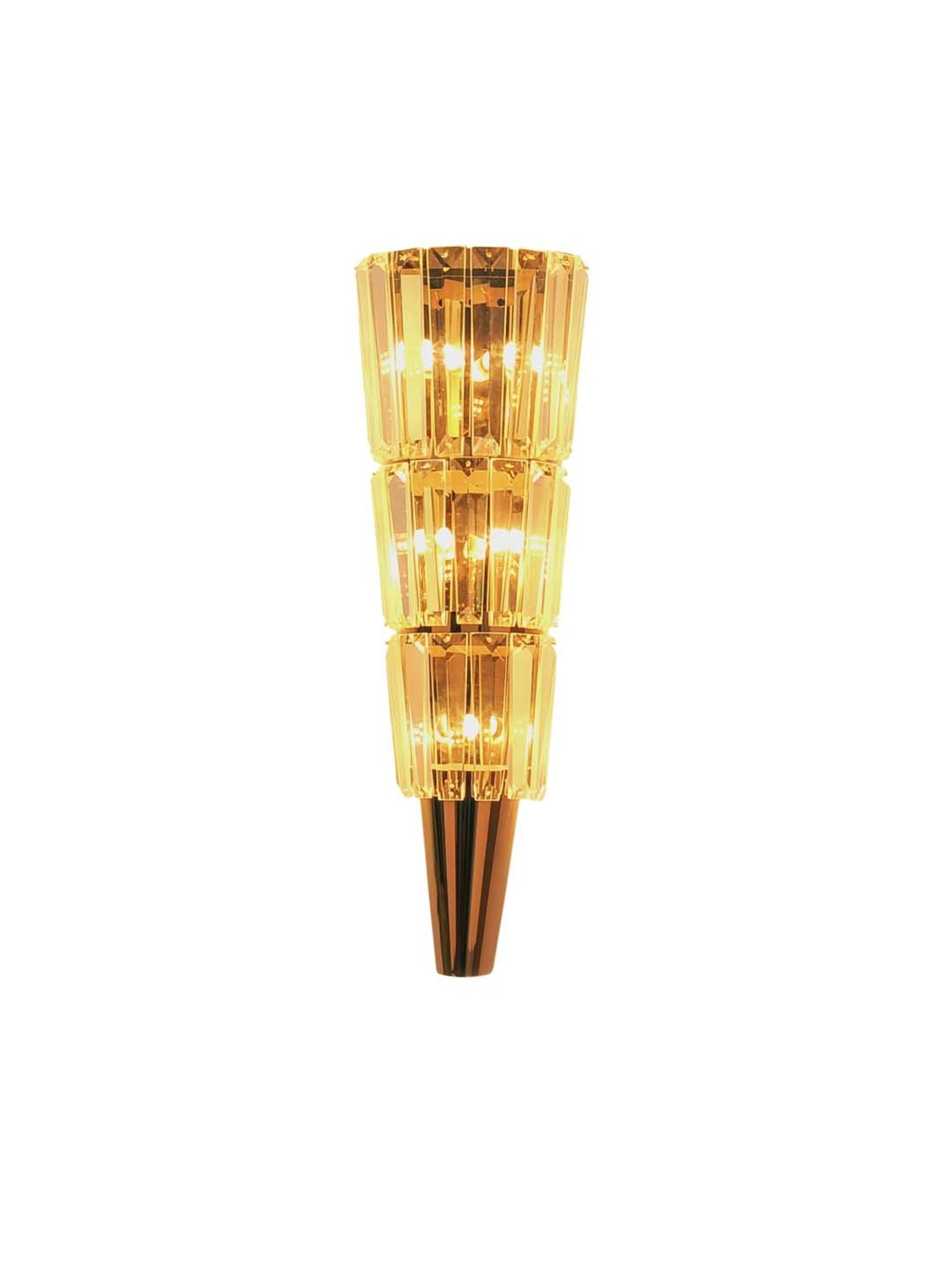 Kapoor E Illuminations Elements Golden & Transparent Metal LED Wall Light - Set of 1