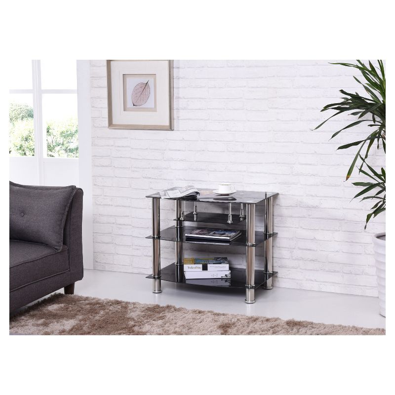 TV Stand Black 28" - Hodedah Import