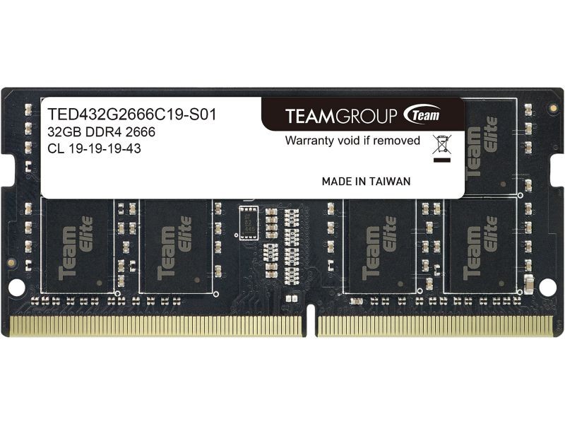 Team Elite 16GB (2 x 8GB) 260-Pin DDR4 SO-DIMM DDR4 3200 (PC4 25600) Laptop Memory Model TED416G3200C22DC-S01