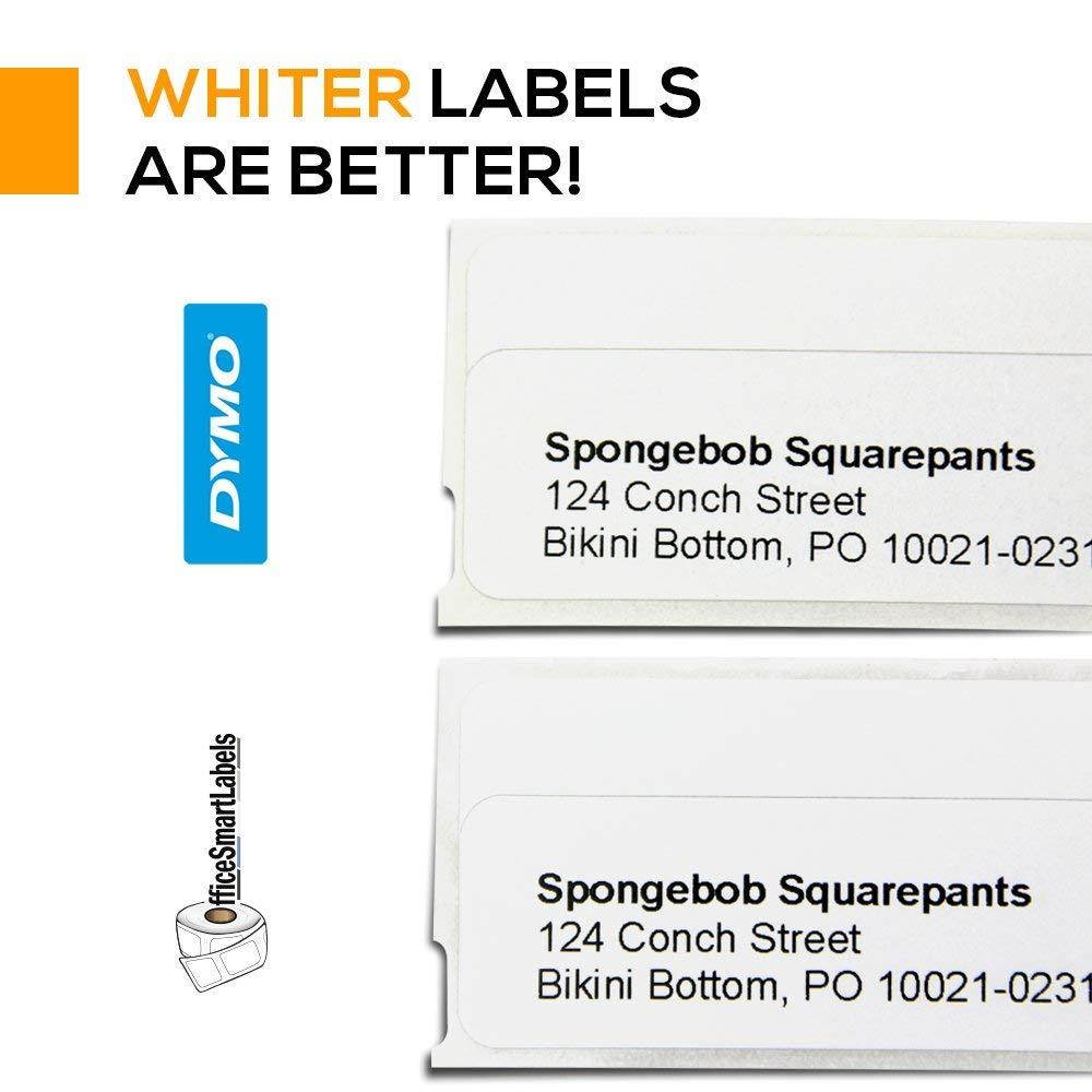 Dymo Compatible 30327-9/16" x 3-7/16" White 1-up File Folder Labels (2 Rolls - 130 Labels Per Roll)