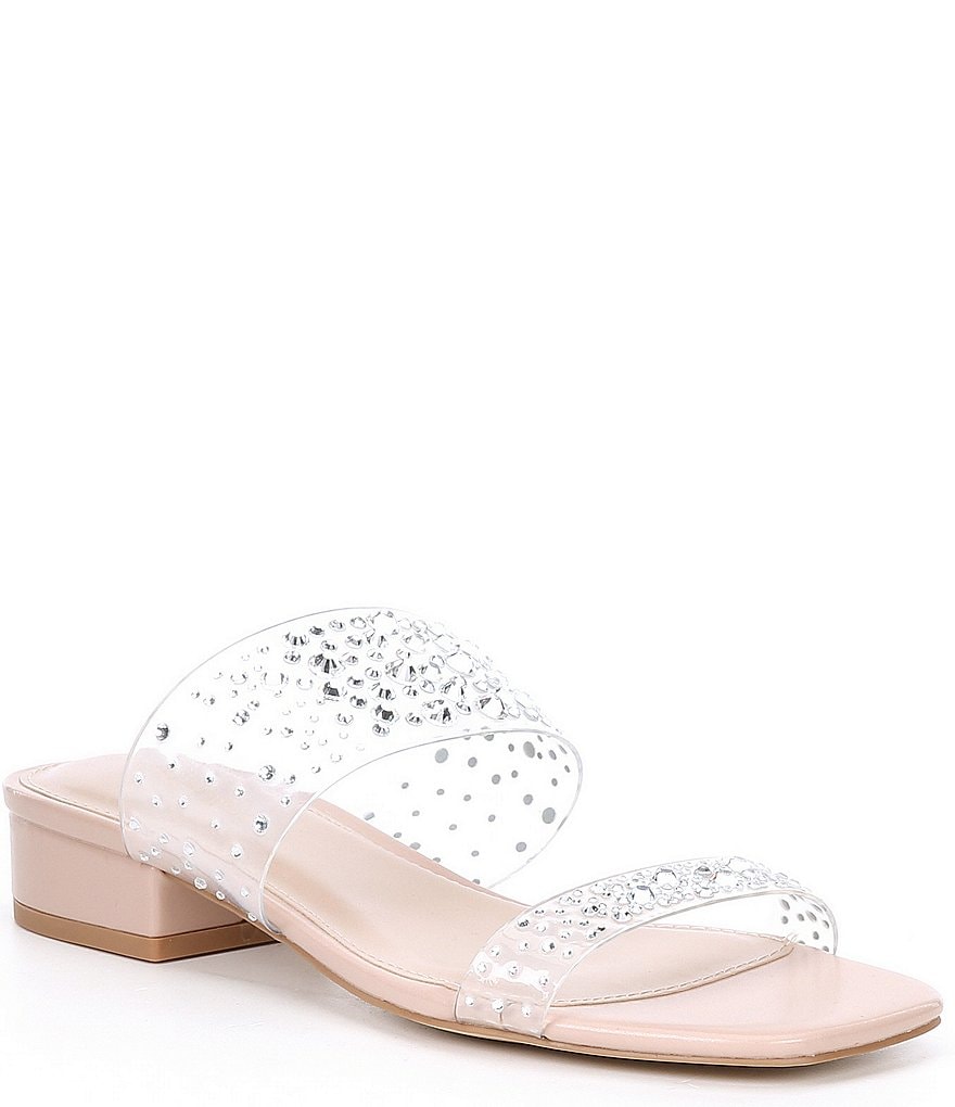 Carvela Glorious Clear Gemstone Embellished Dress Sandals