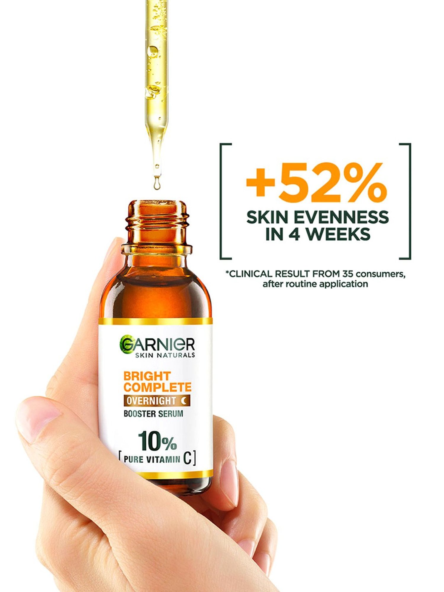 Garnier Bright Complete 10% Pure Vitamin C Overnight Booster Serum - 15 ml