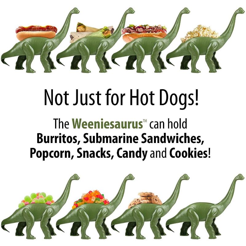 Funwares WEENIEsaurus Sculpted Dinosaur Hot Dog & Snack Holder