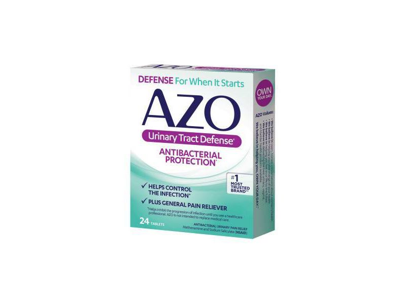 AZO Urinary Tract Defense, Antibacterial Protection + UTI Pain Relief - 24ct