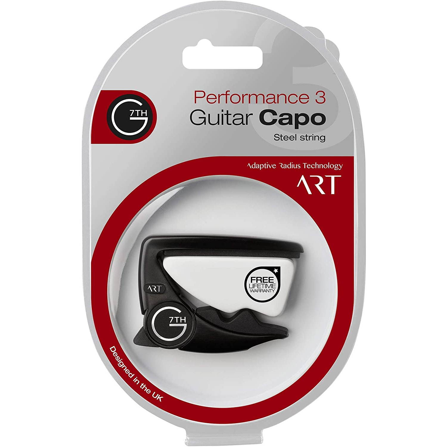 G7th Performance 3 Steel String Capo with ART, Satin Black