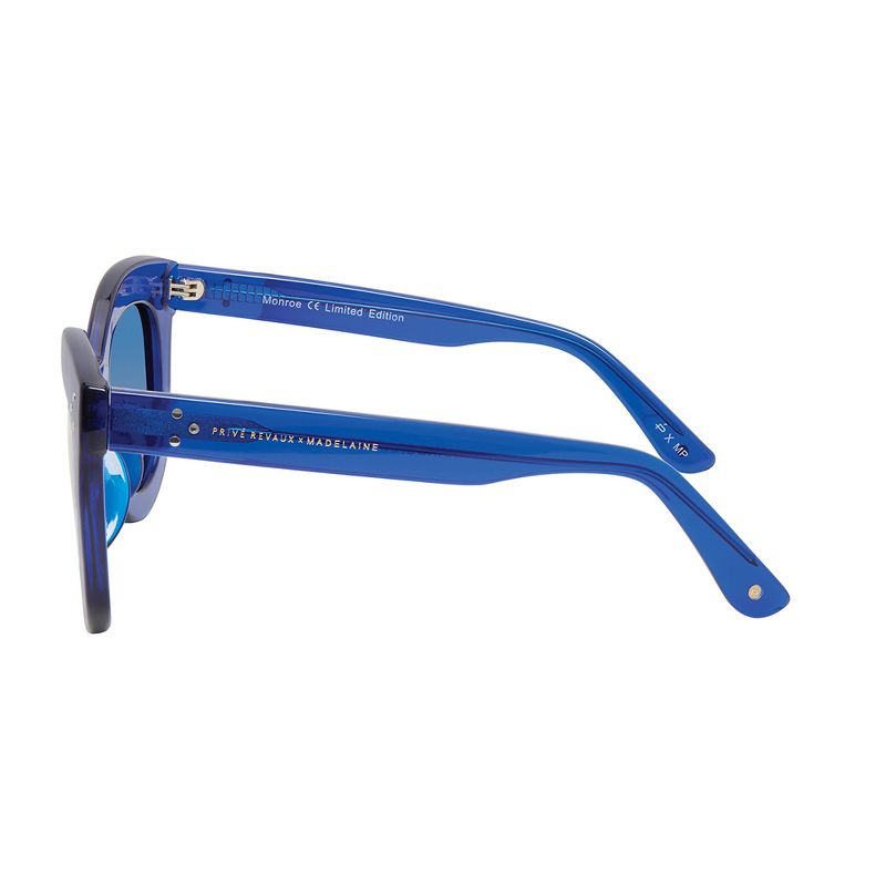 Priv'e Revaux Monroe  Womens Oversized Polarized Sunglasses Royal Blue 50mm