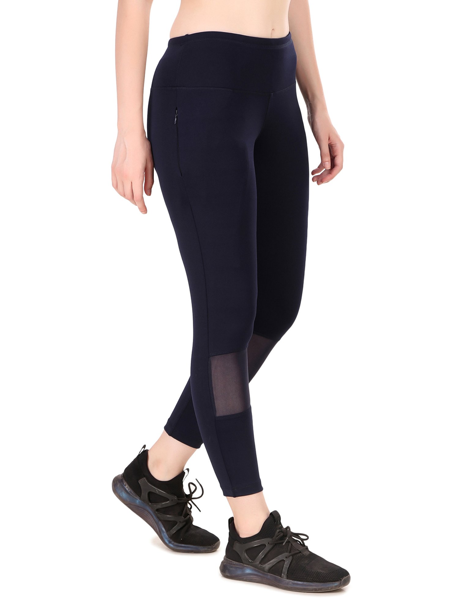 Vector X Navy Slim Fit High Rise Tights