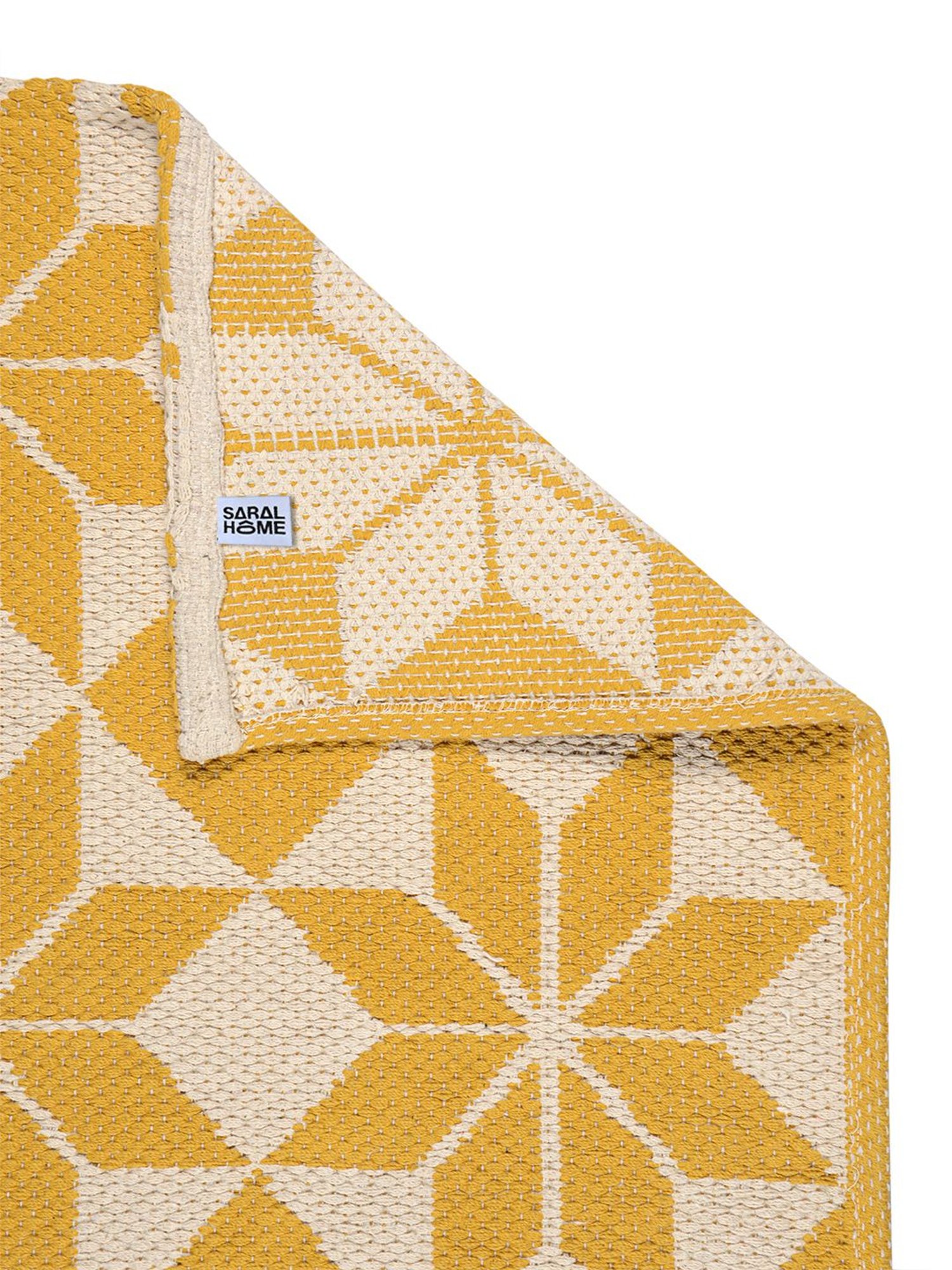 Saral Home Abstract Purple Cotton Multiuse Handwoven Rug