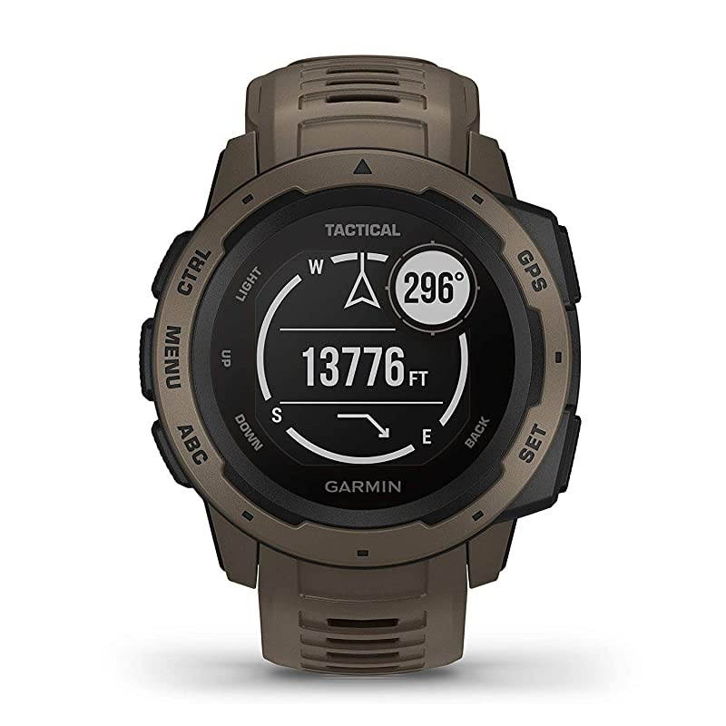 Garmin Instinct Tactical Rugged GPS Watch and  Ultimate Power Pack Bundle (Tactical Coyote Tan)