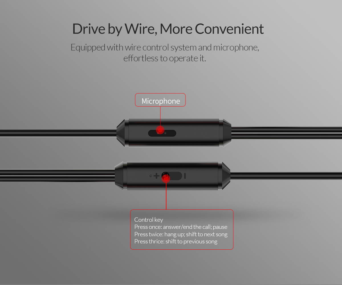 ORICO Original In-Ear Music Earphone Stereo Bass Hifi Earbuds Wired Earphones for Samsung Huawei Xiaomi Mobile Phone PC