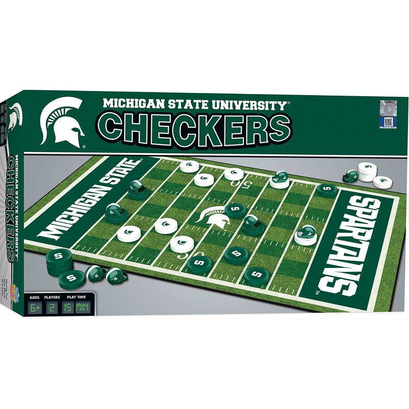 MasterPieces NCAA Michigan State Checkers Board Game