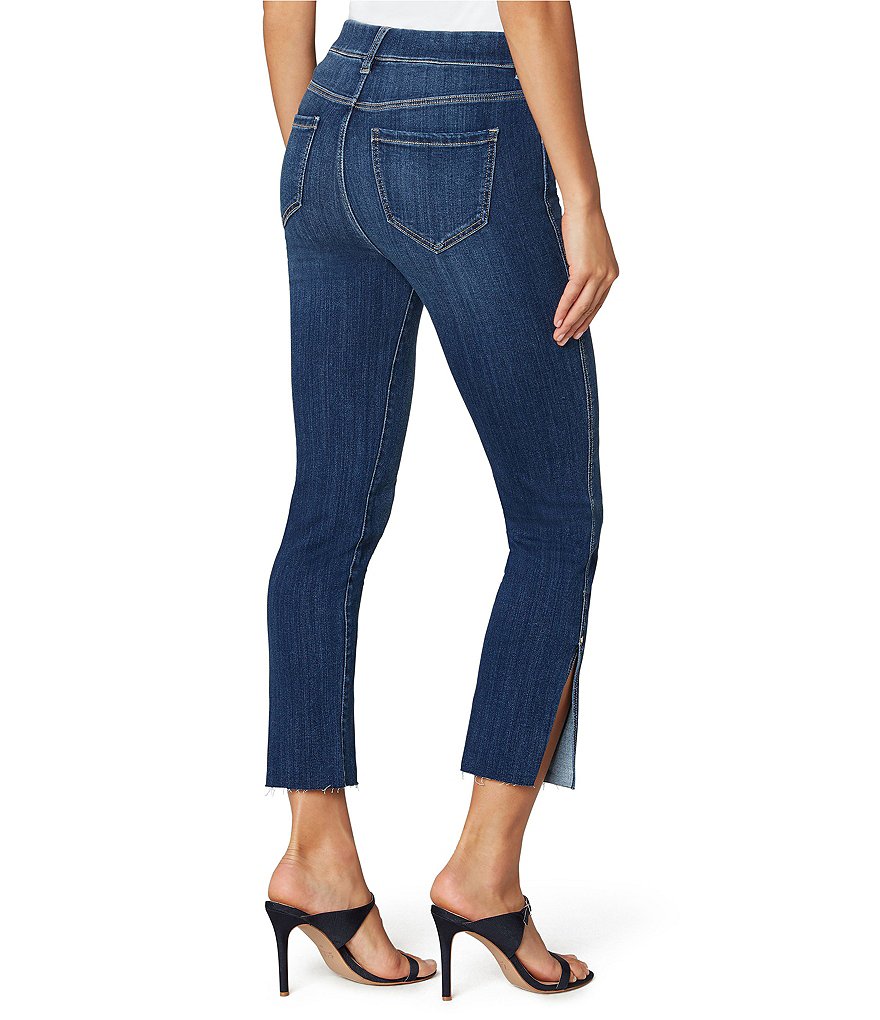 Liverpool Los Angeles Gia Glider Cropped Slit Hem Straight Leg Stretch Jeans