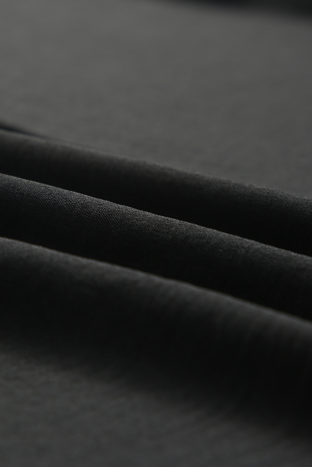 Black Plain Batwing Sleeve Business Casual Blouse